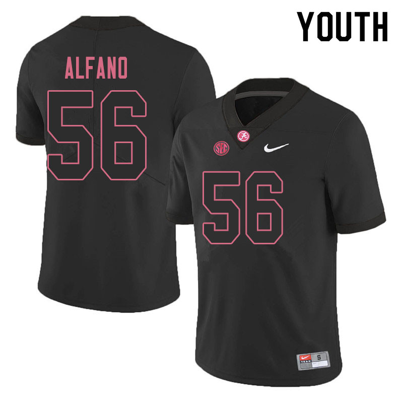 Youth #56 Antonio Alfano Alabama Crimson Tide College Football Jerseys Sale-Blackout